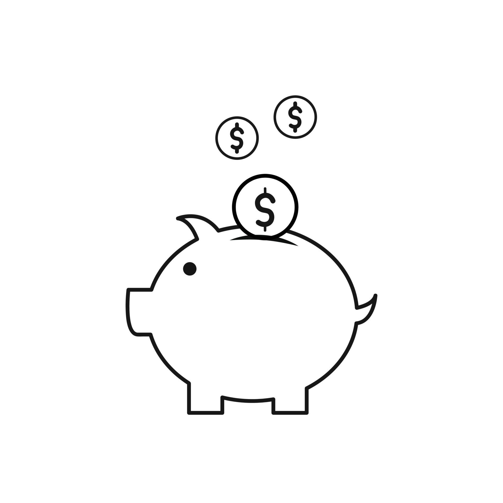 Piggy Bank Icon Money saving design template Vector illustration EPS 10  6873207 Vector Art at Vecteezy