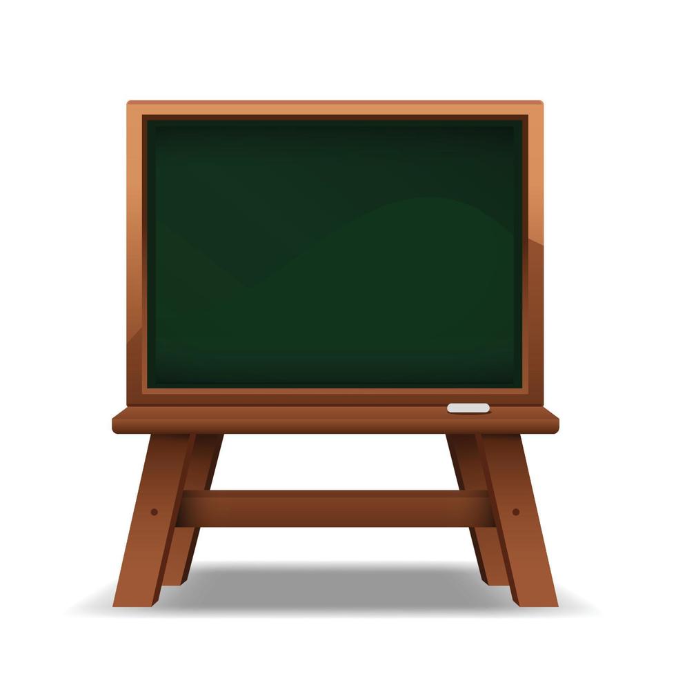 Blank Blackboard with Stand vector