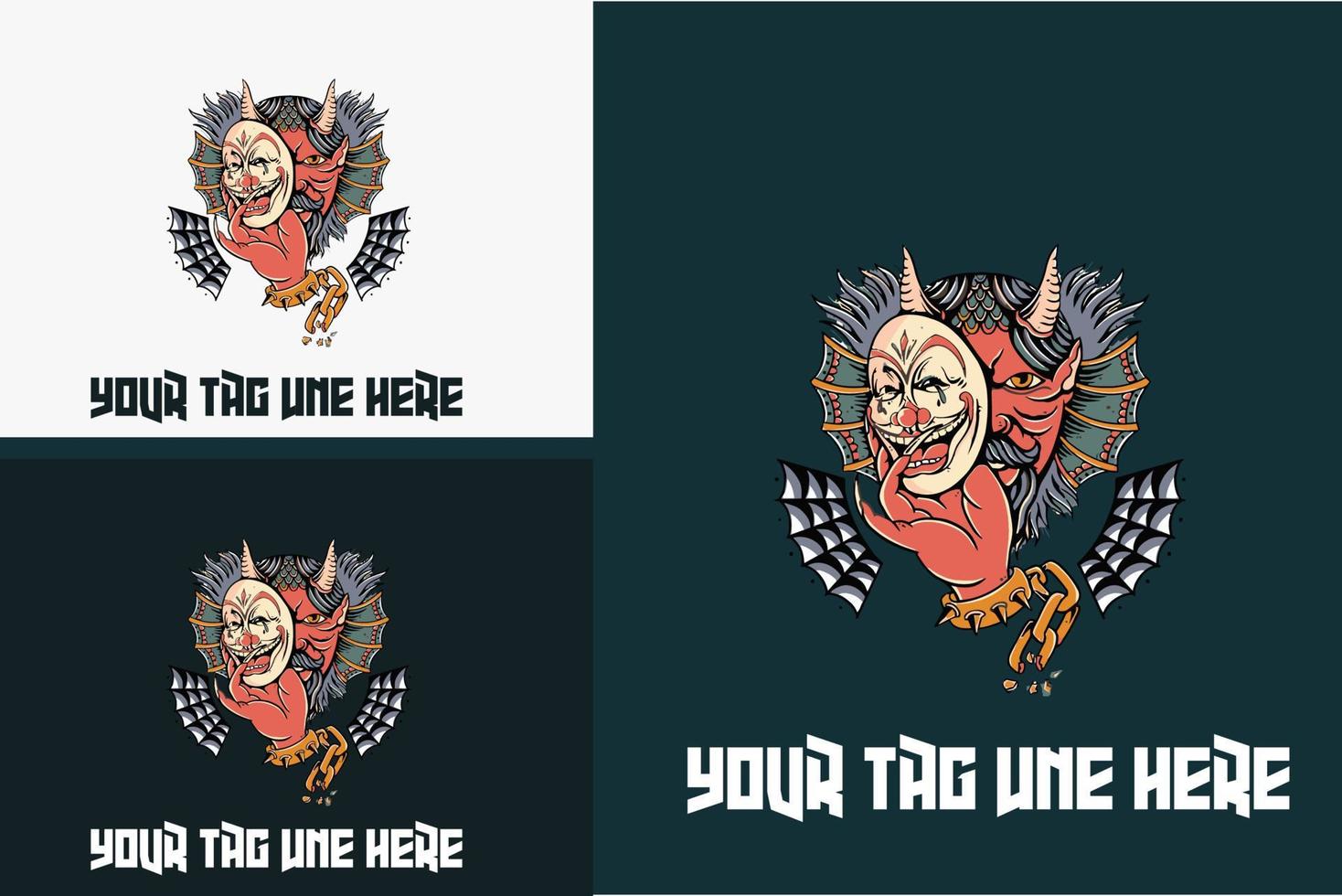 artwork design of head devil vector illustration