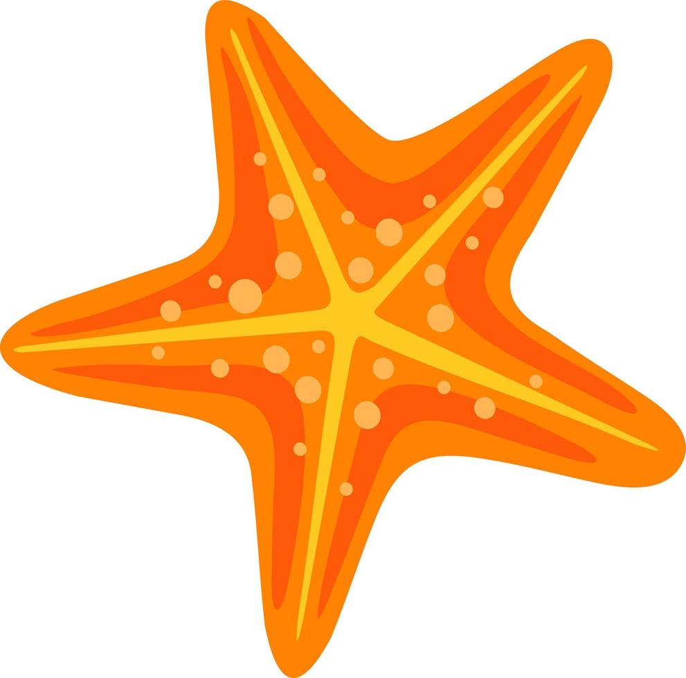 estrella de mar en estilo plano. icono marino en estilo de dibujos animados vector