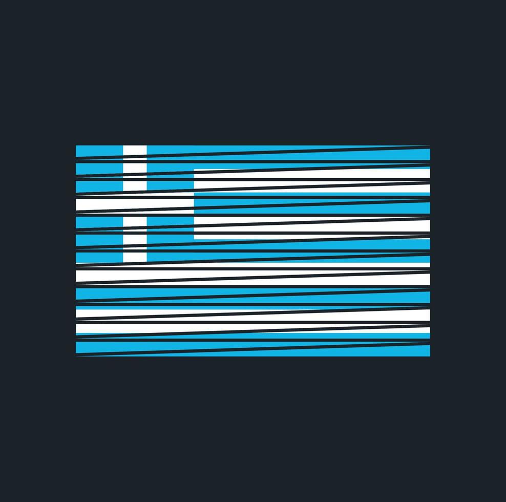 Greece Flag Brush. National Flag vector