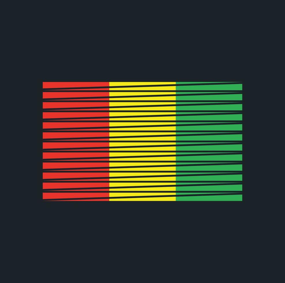 cepillo de bandera de guinea. bandera nacional vector