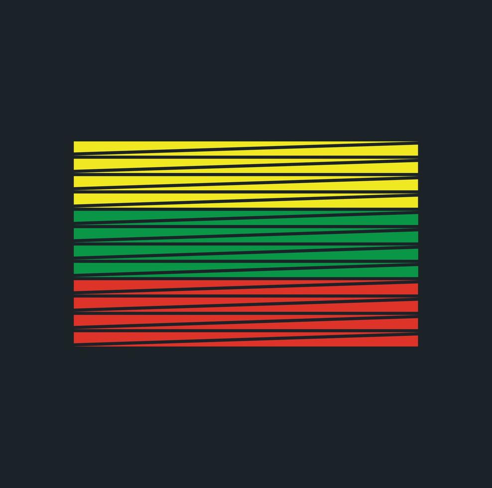 Lithuania Flag Brush. National Flag vector