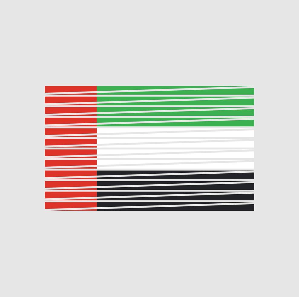 United Arab Emirates Flag Brush. National Flag vector
