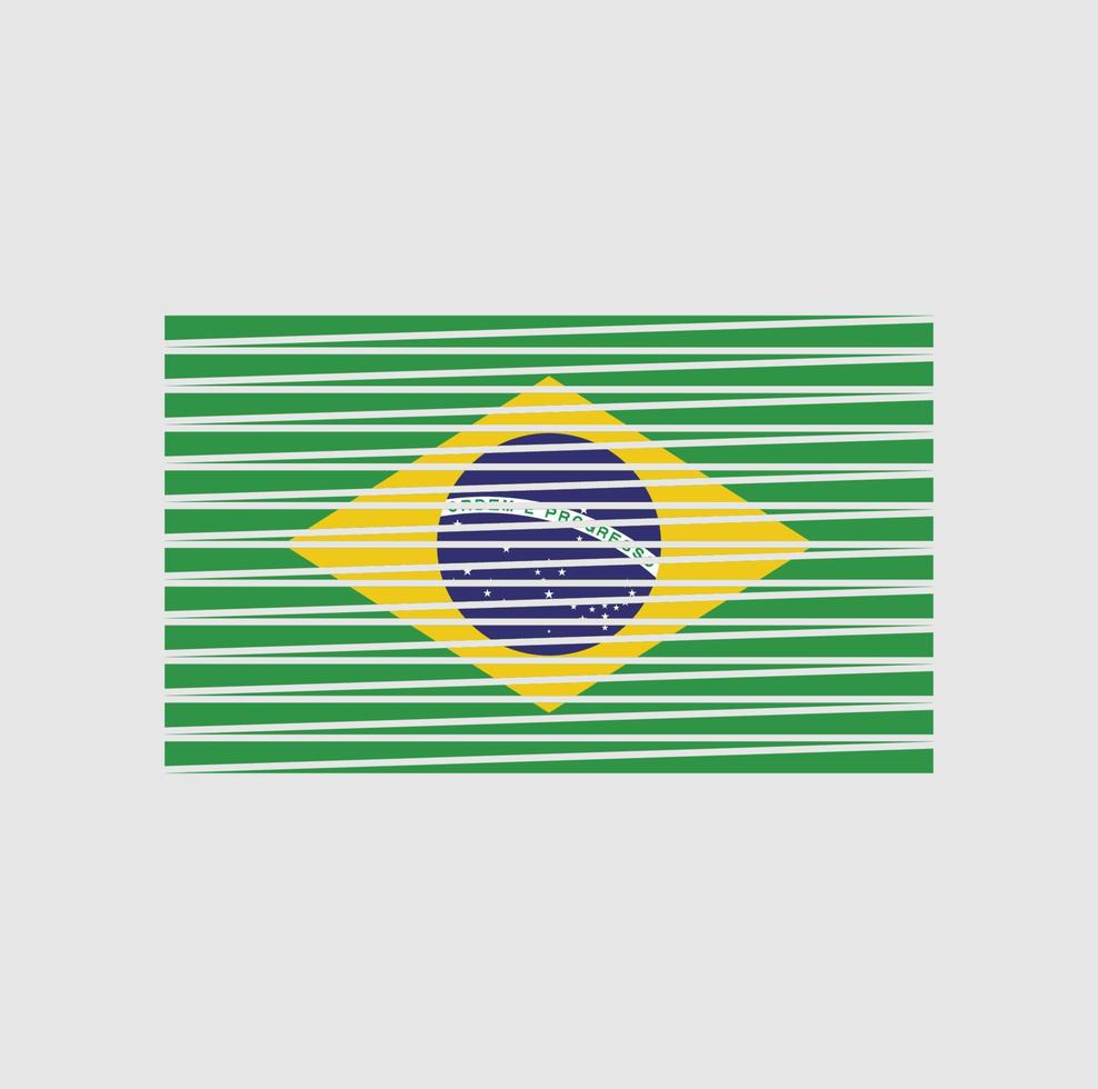 cepillo de bandera de brasil. bandera nacional vector