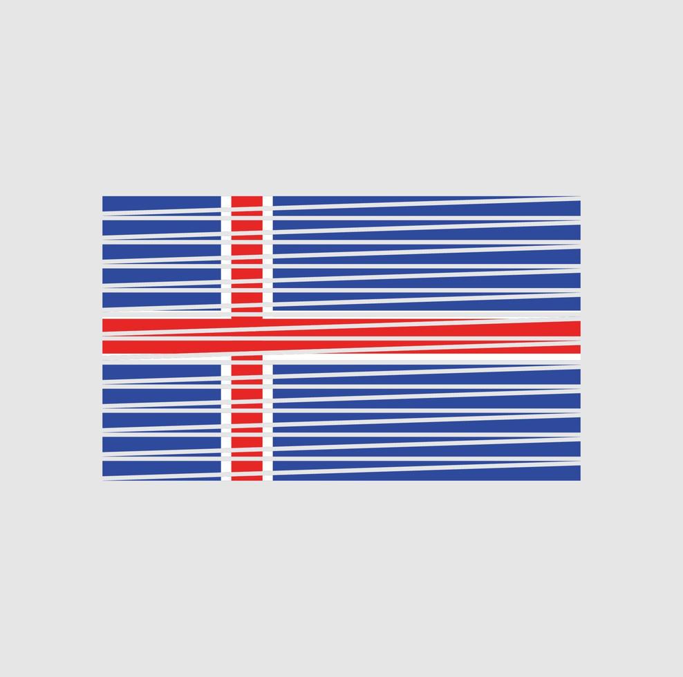 Iceland Flag Brush. National Flag vector