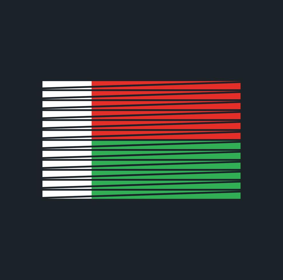Madagascar Flag Brush. National Flag vector