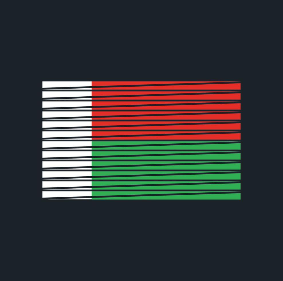 cepillo de la bandera de madagascar. bandera nacional vector