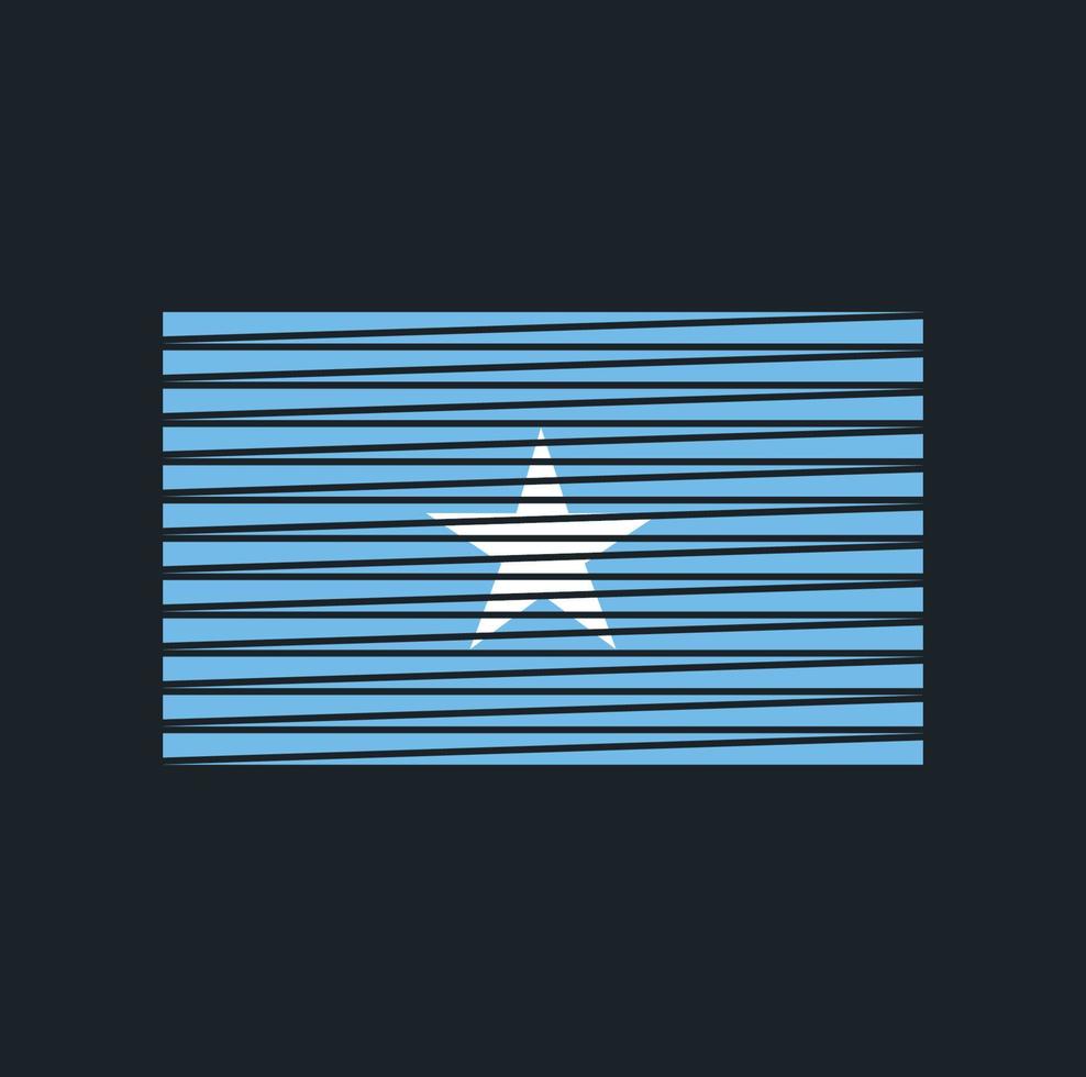 Somalia Flag Brush. National Flag vector