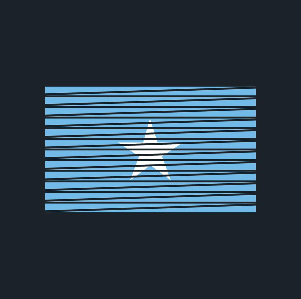 cepillo de bandera de somalia. bandera nacional vector