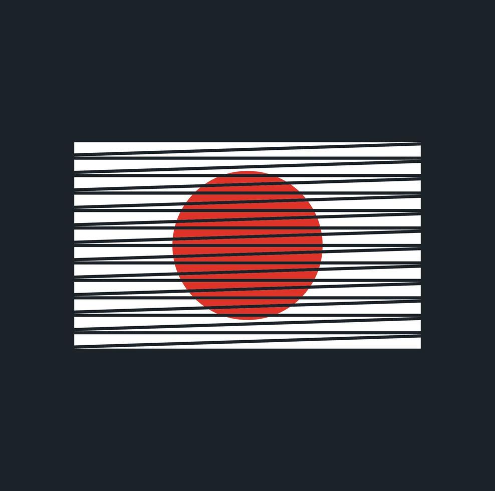 Japan Flag Brush. National Flag vector