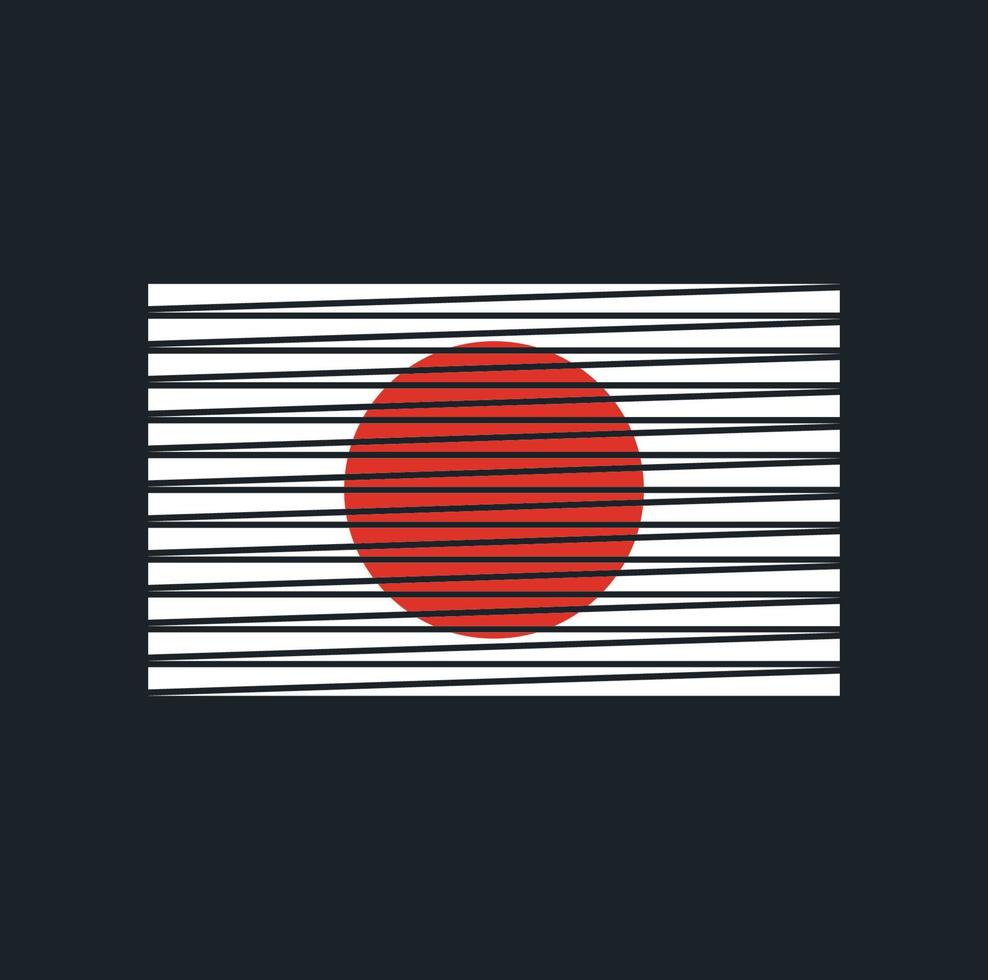 Japan Flag Brush. National Flag vector