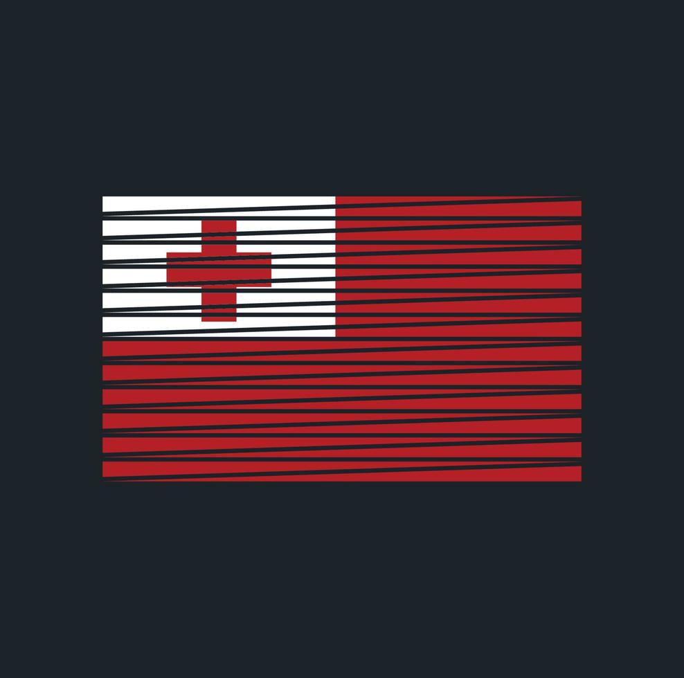 Tonga Flag Brush. National Flag vector