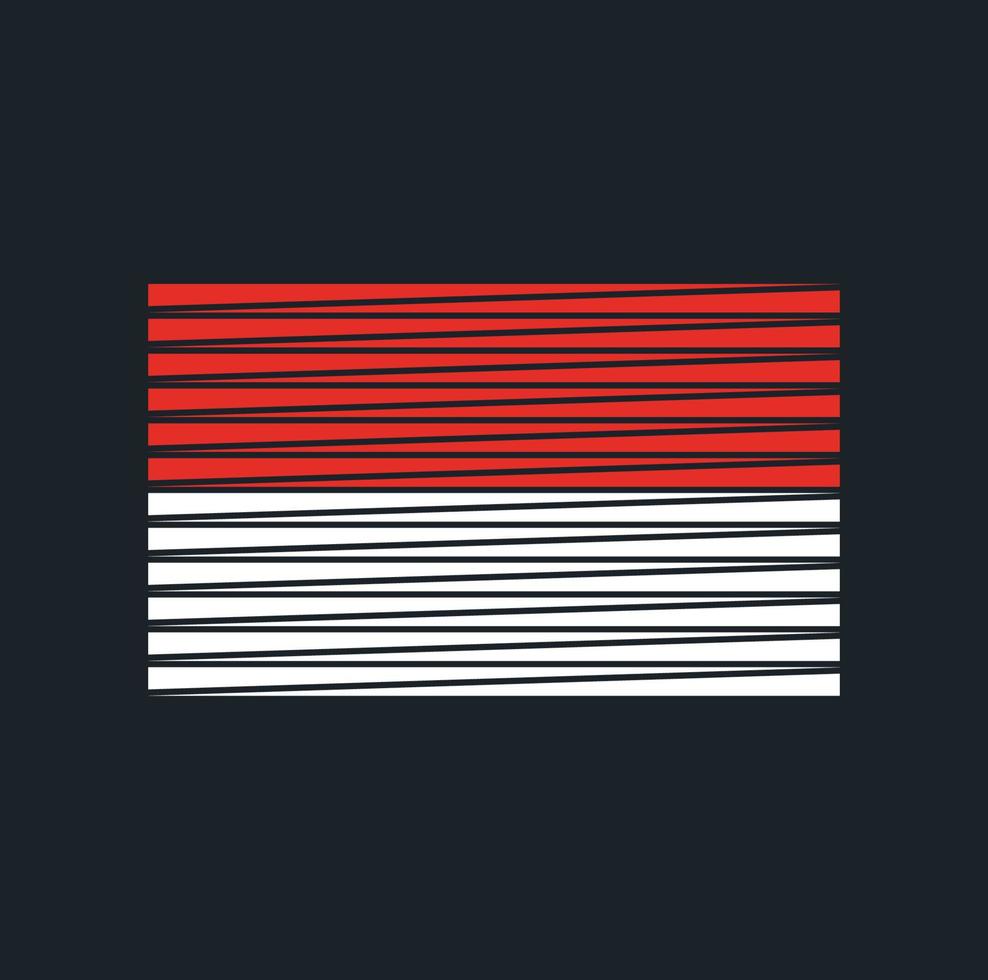 pincel de bandera de indonesia. bandera nacional vector