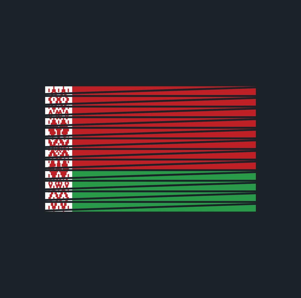 cepillo de bandera de Bielorrusia. bandera nacional vector
