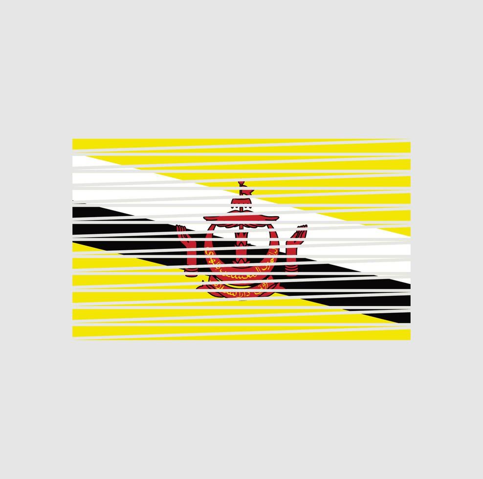 Brunei Flag Brush. National Flag vector