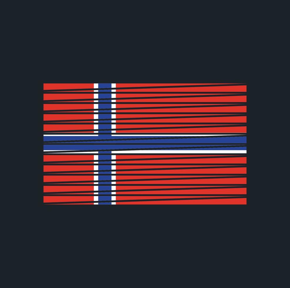 Norway Flag Brush. National Flag vector