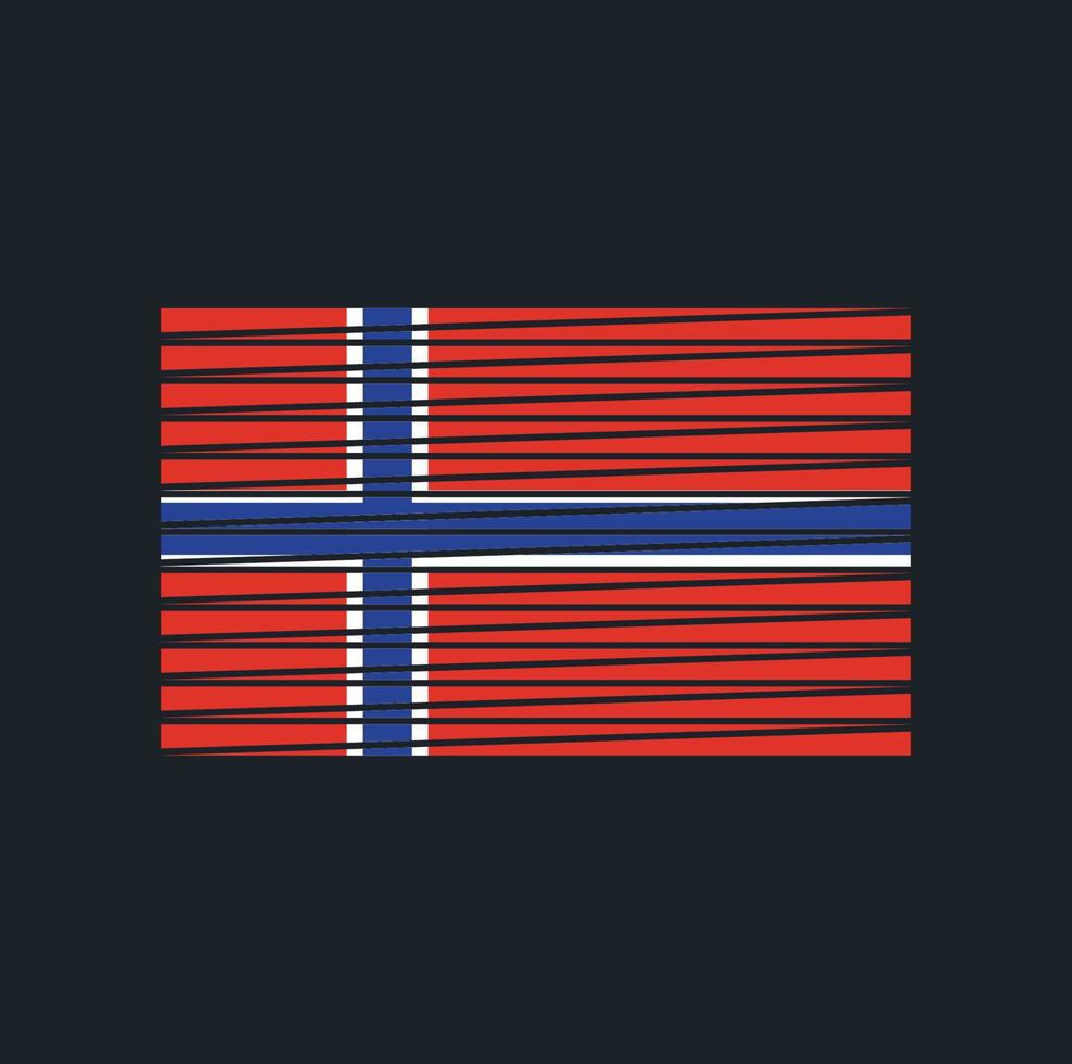 cepillo de bandera de noruega. bandera nacional vector