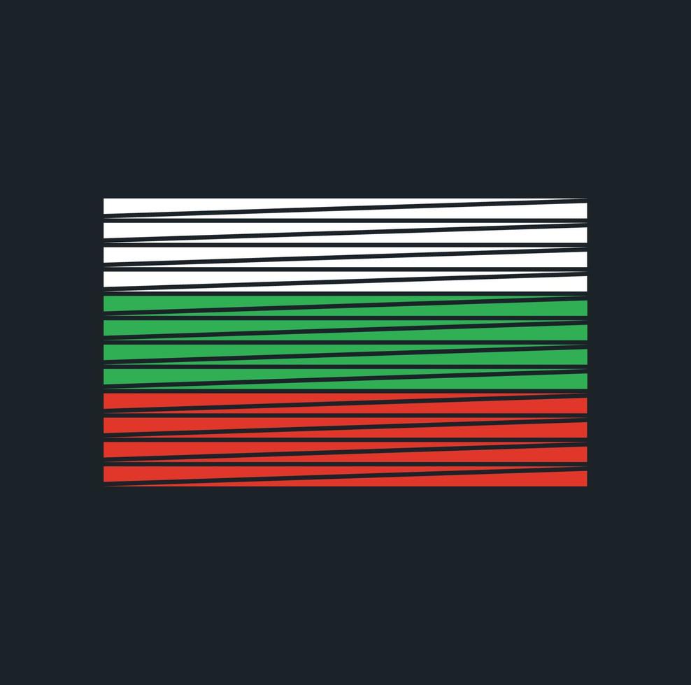 Bulgaria Flag Brush. National Flag vector