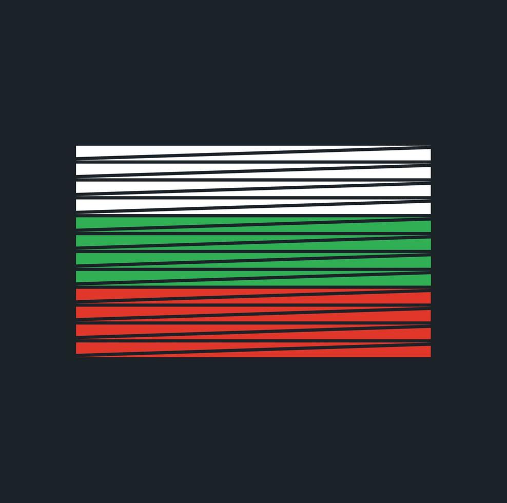 cepillo de bandera de bulgaria. bandera nacional vector