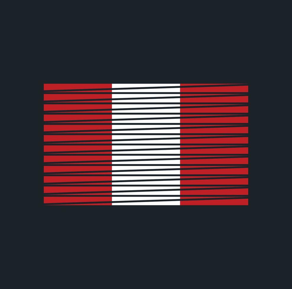 Peru Flag Brush. National Flag vector