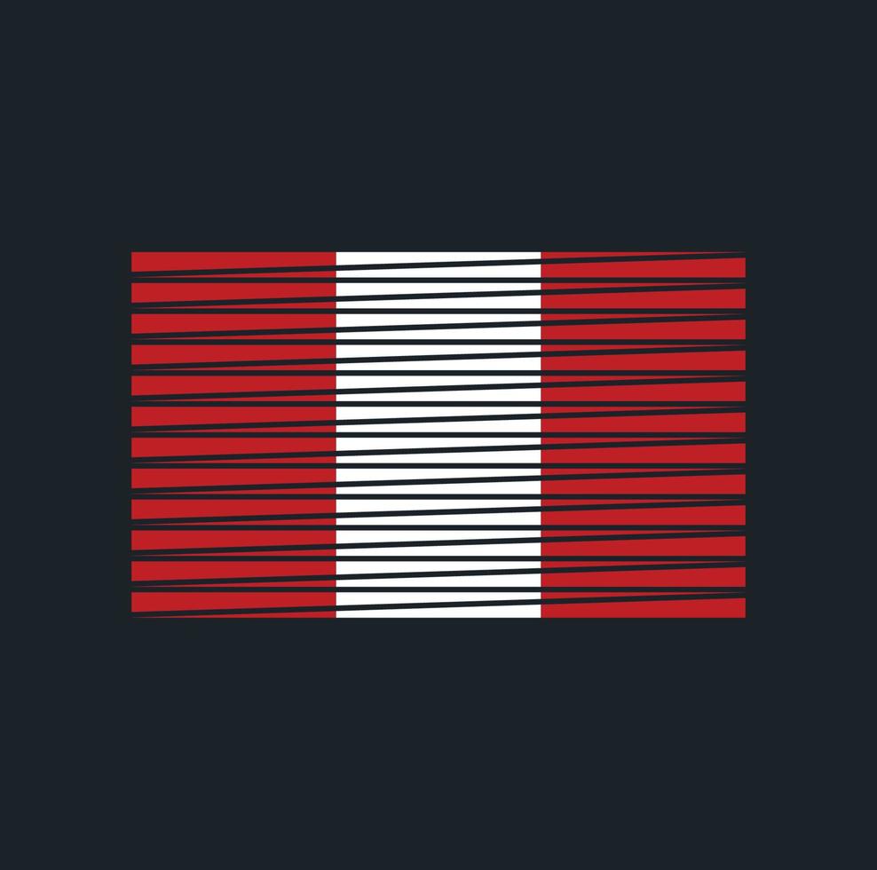 Peru Flag Brush. National Flag vector