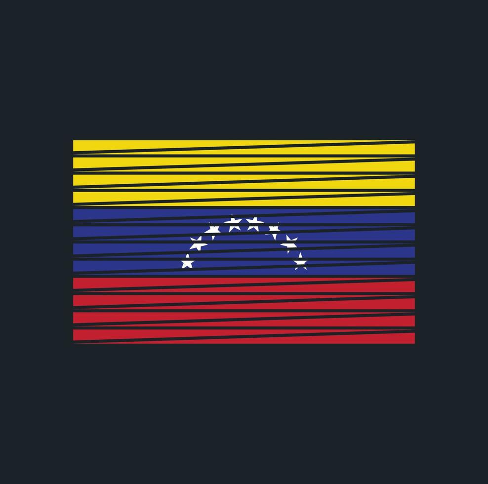 pincel de bandera de venezuela. bandera nacional vector