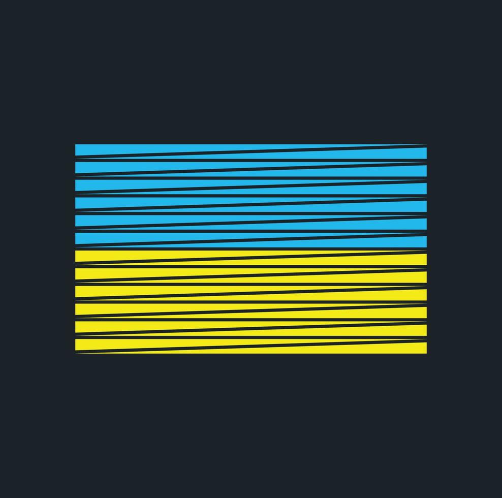 cepillo de bandera de ucrania. bandera nacional vector