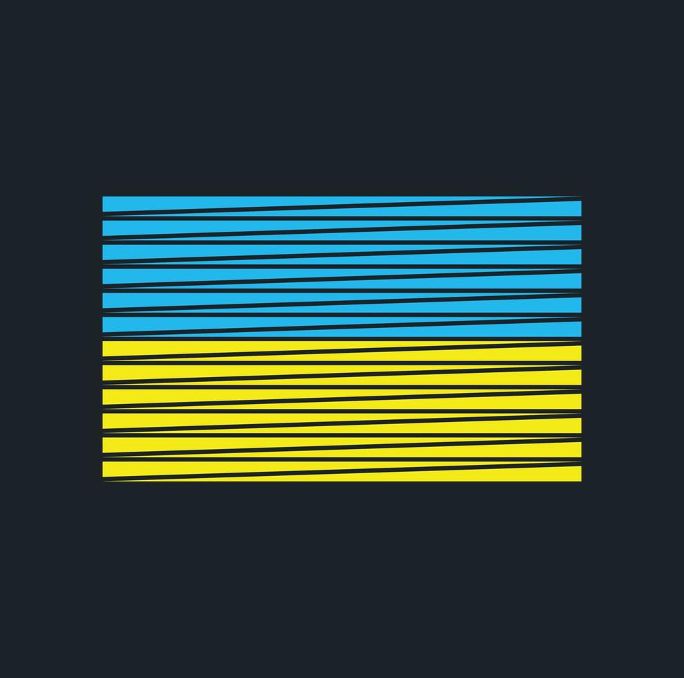 Ukraine Flag Brush. National Flag vector