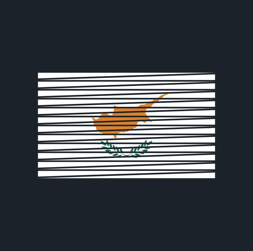 Cyprus Flag Brush. National Flag vector