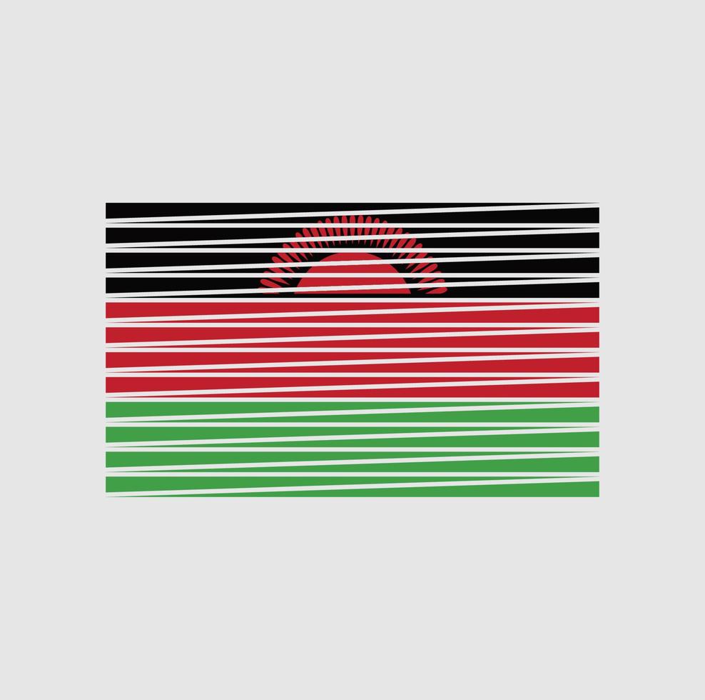 Malawi Flag Brush. National Flag vector