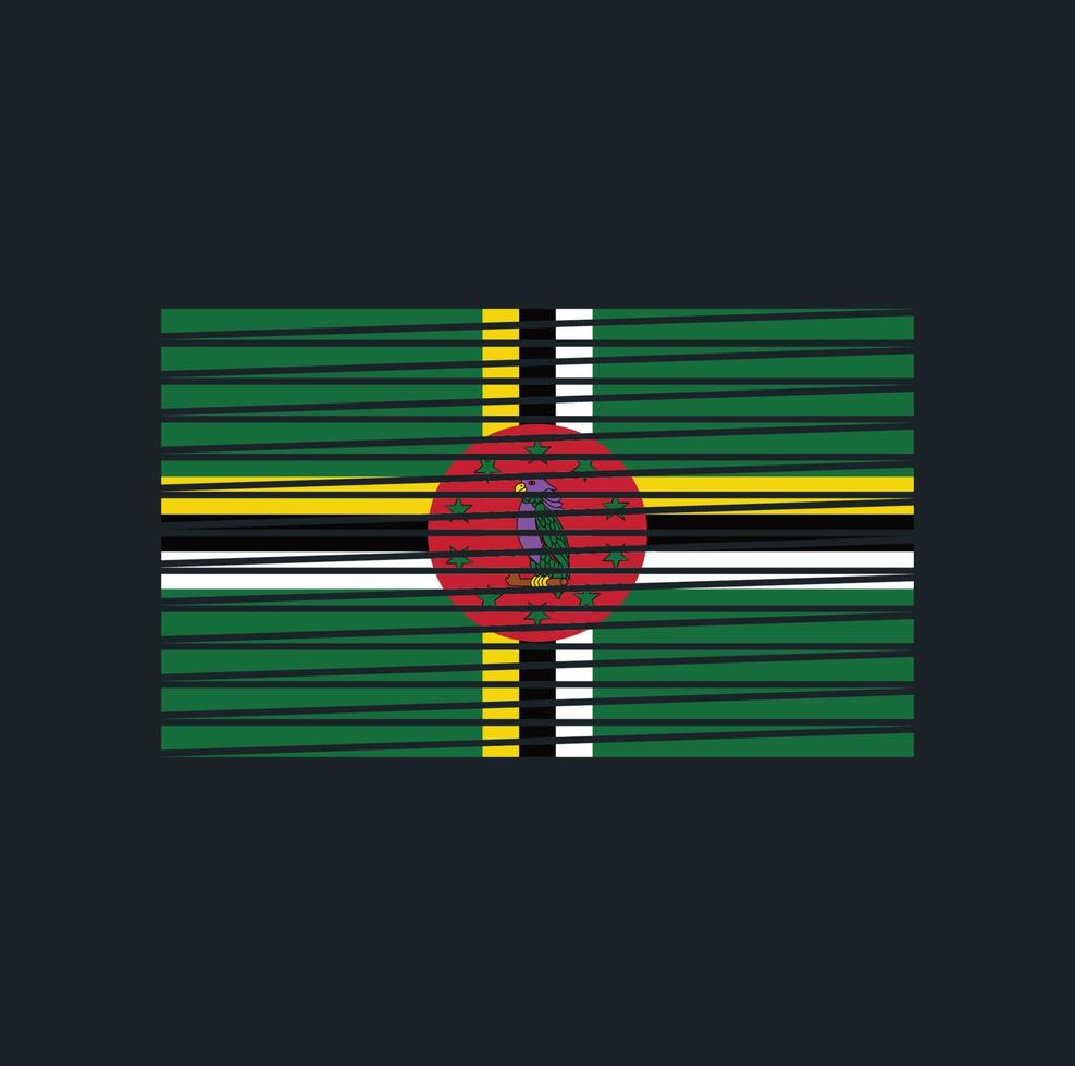 Dominica Flag Brush. National Flag vector