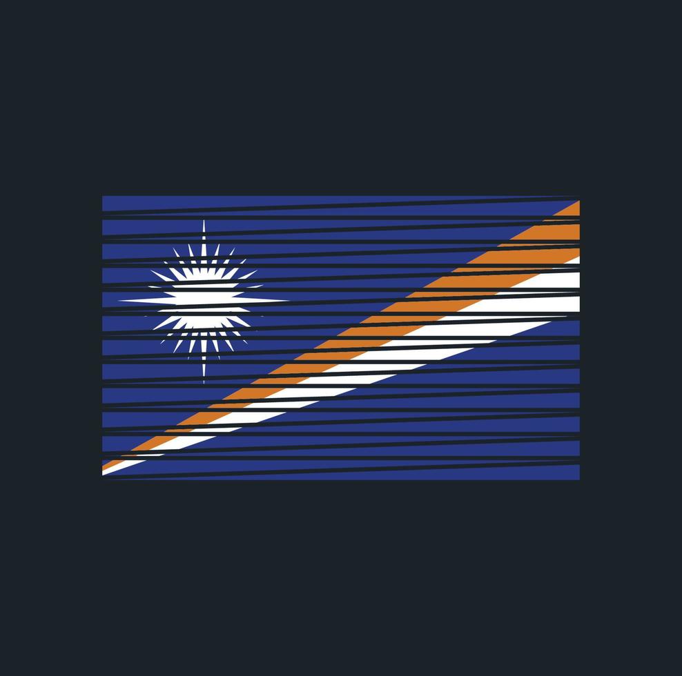 Marshall Islands Flag Brush. National Flag vector