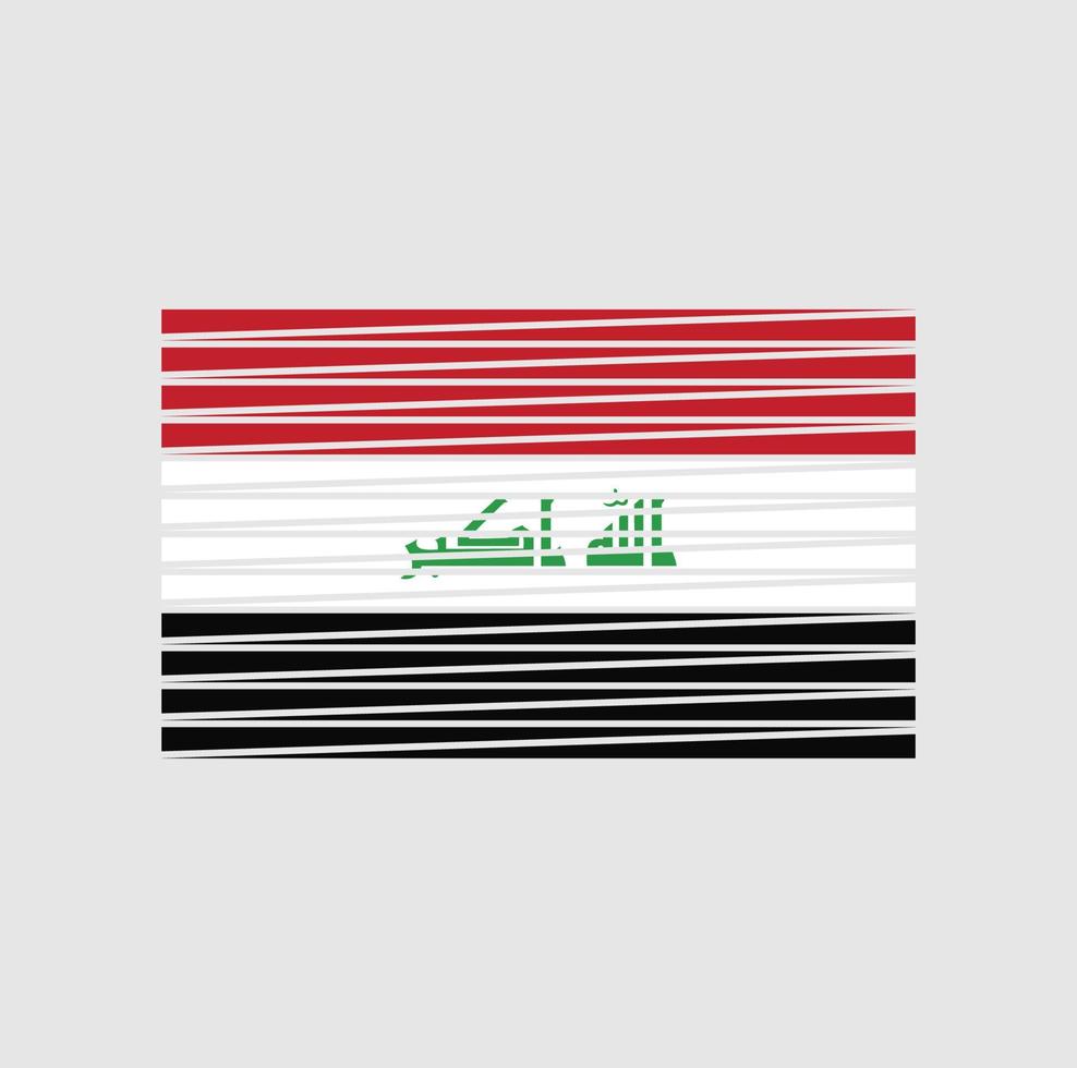 cepillo de la bandera de irak. bandera nacional vector