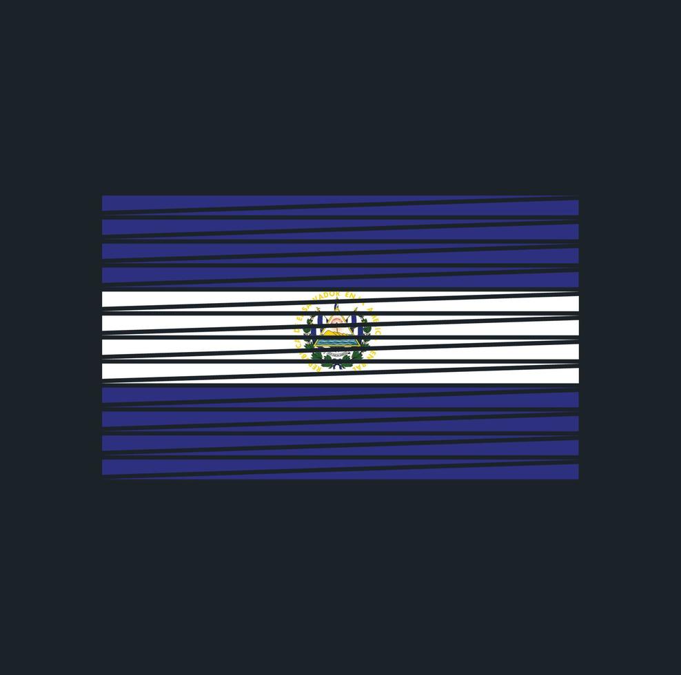 El Salvador Flag Brush. National Flag vector