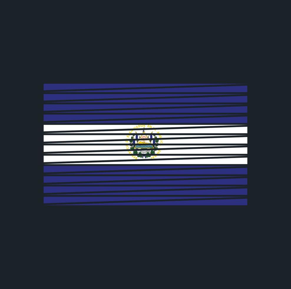 El Salvador Flag Brush. National Flag vector