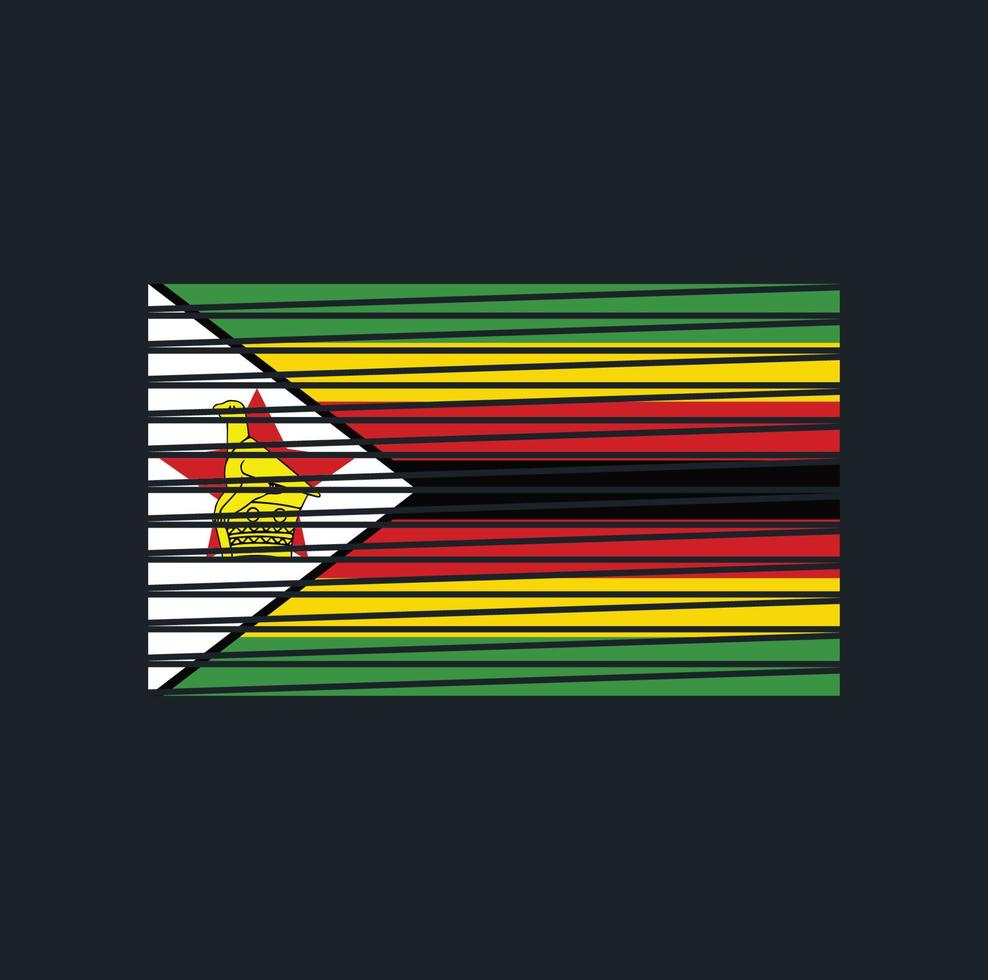 Mozambique Flag Brush. National Flag vector