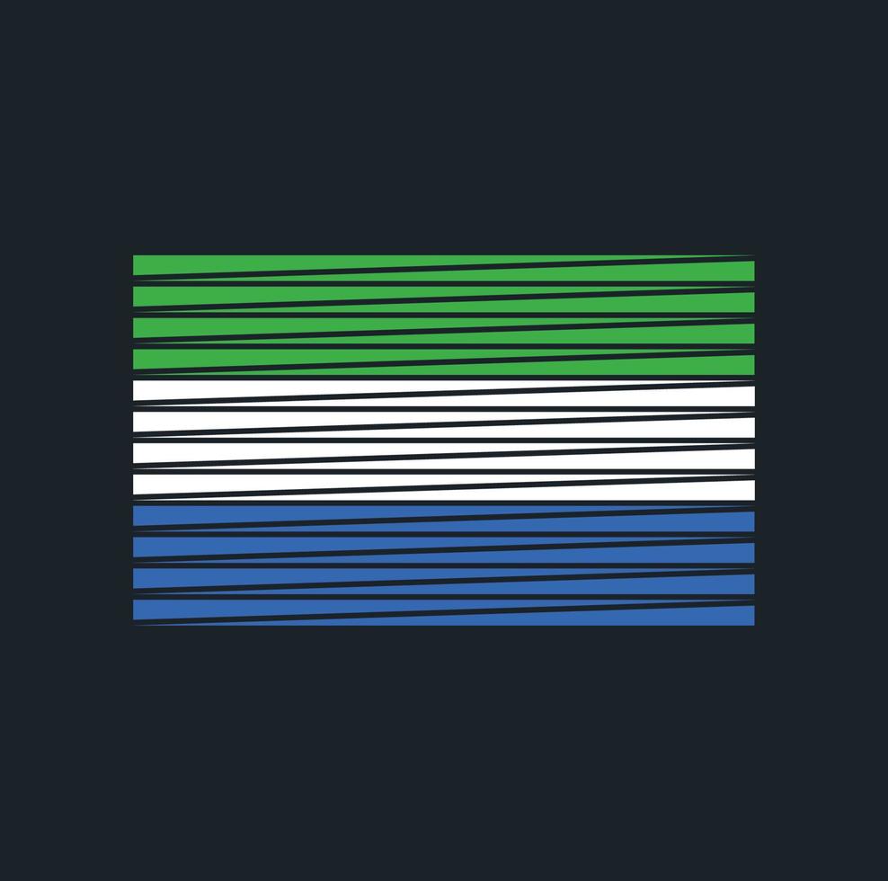 pincel de bandera de sierra leona. bandera nacional vector
