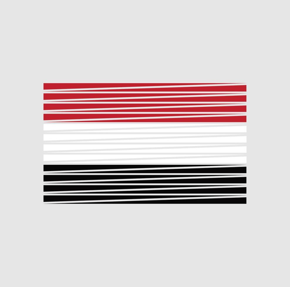 Yemen Flag Brush. National Flag vector