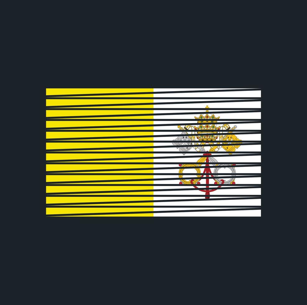 cepillo de la bandera del vaticano. bandera nacional vector