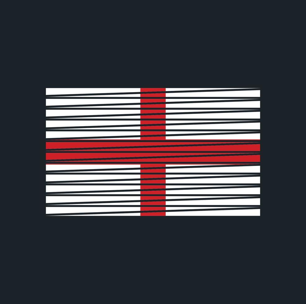 cepillo de bandera de inglaterra. bandera nacional vector