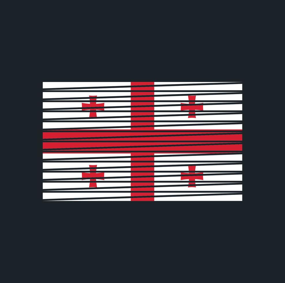 pincel de bandera de georgia. bandera nacional vector