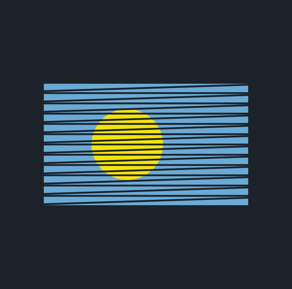 Palau Flag Brush. National Flag vector