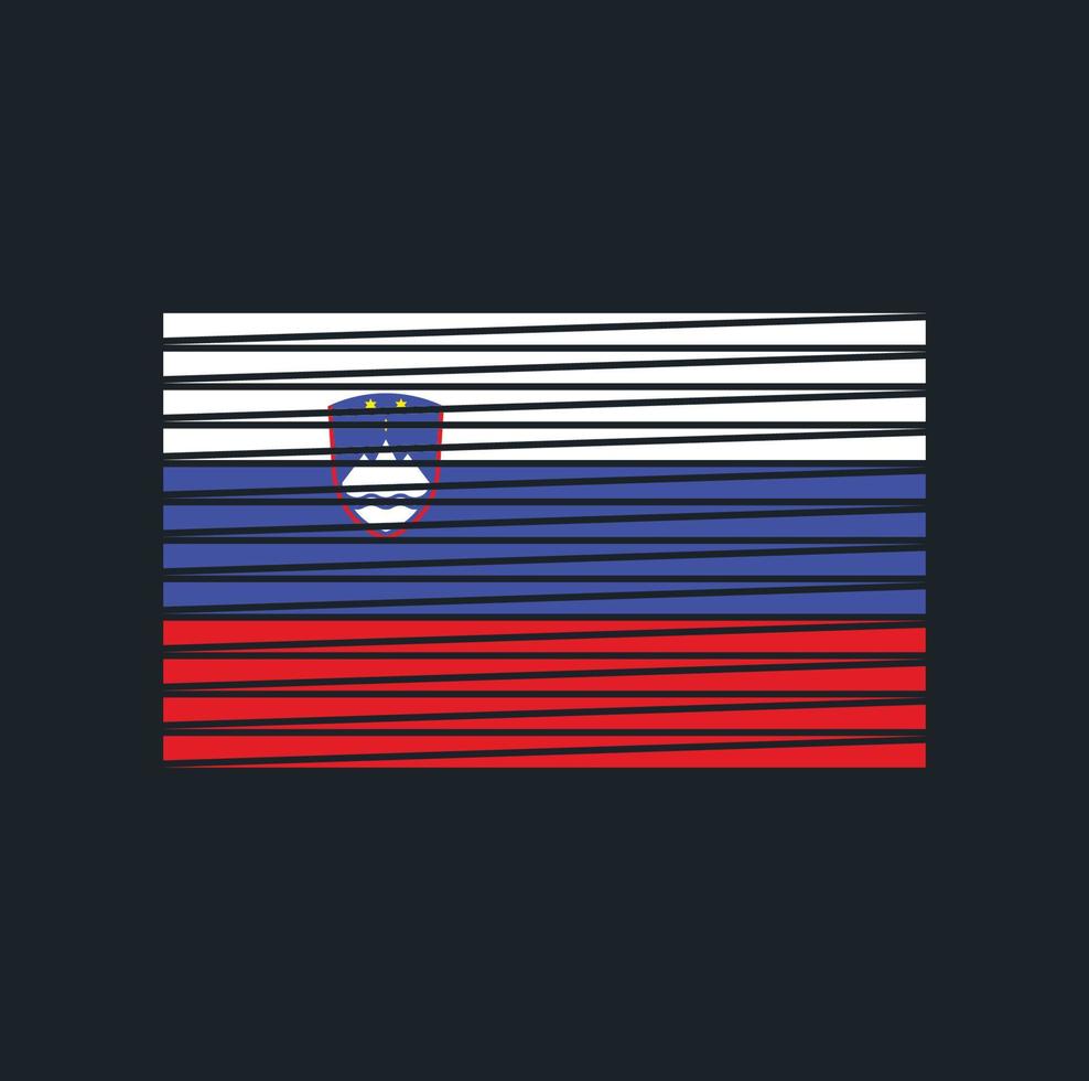 Slovenia Flag Brush. National Flag vector