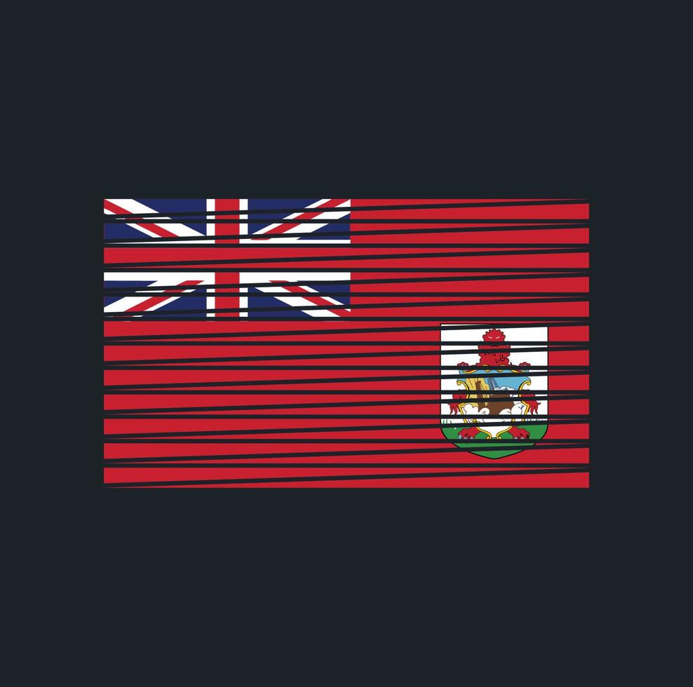 cepillo de bandera de Bermudas. bandera nacional vector