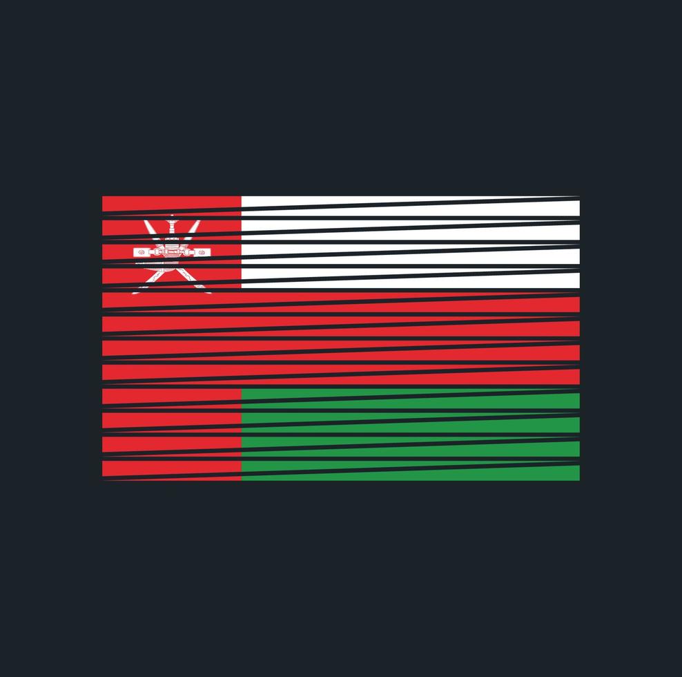 Oman Flag Brush. National Flag vector