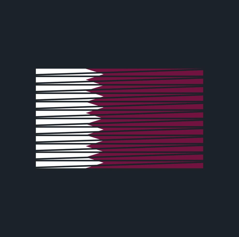 Qatar Flag Brush. National Flag vector