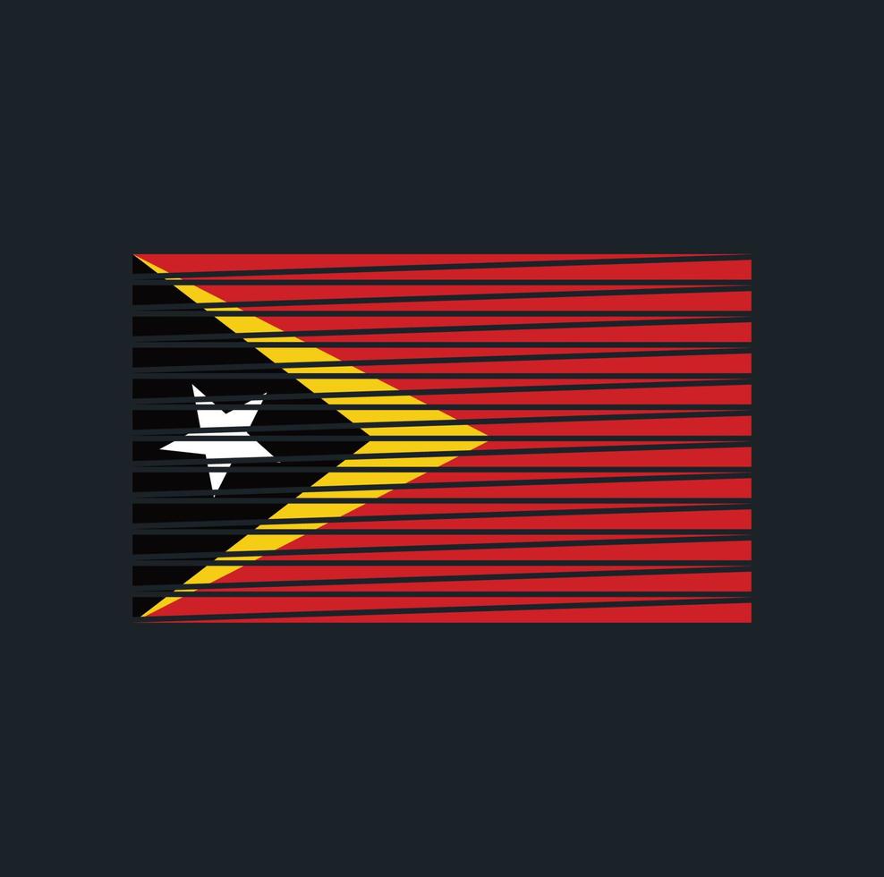 Timor Leste Flag Brush. National Flag vector