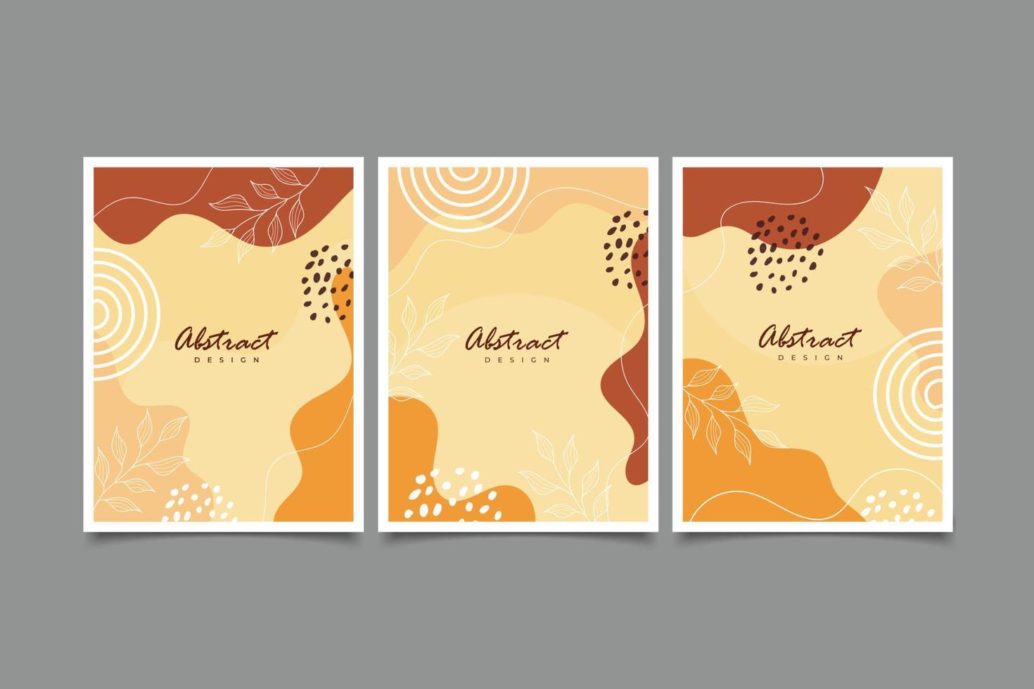 colección de portadas abstractas dibujadas a mano vector