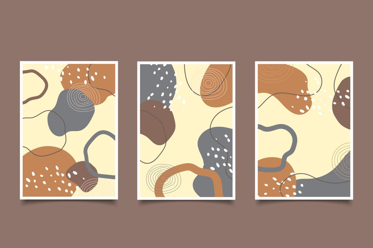 Abstract modern art with shapes design in frame collection 6873683